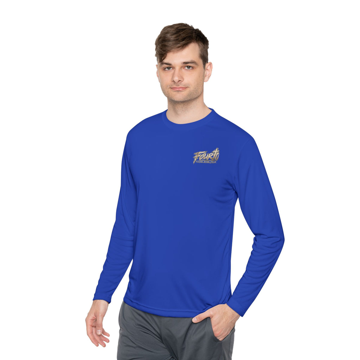 Giants Fall Faith Stands Long Sleeve Tee — Christian Adventure Graphic Shirt