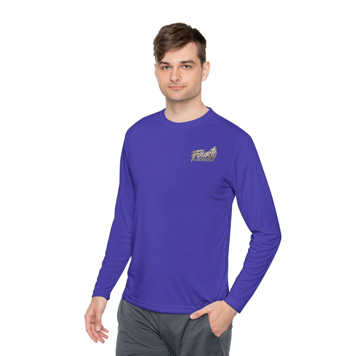 Giants Fall Faith Stands Long Sleeve Tee — Christian Adventure Graphic Shirt